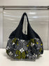 Ballontasche mit Schmetterlingsdruck (schwarz x gelb)
